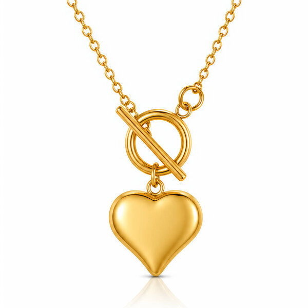 "Heart" PVD Gold-Plated Stainless Steel Necklace - Intensity
