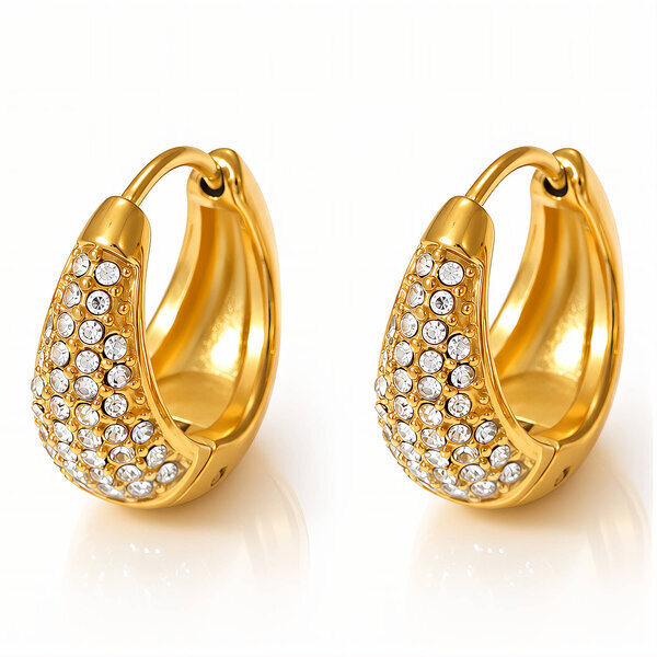 PVD Gold-Plated Stainless Steel Earrings - Intensity