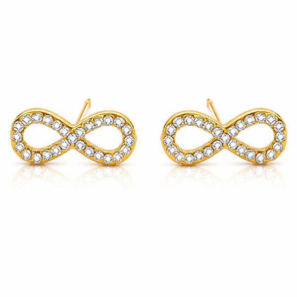 "Infinity" PVD Gold-Plated Steel Earrings - Intensity