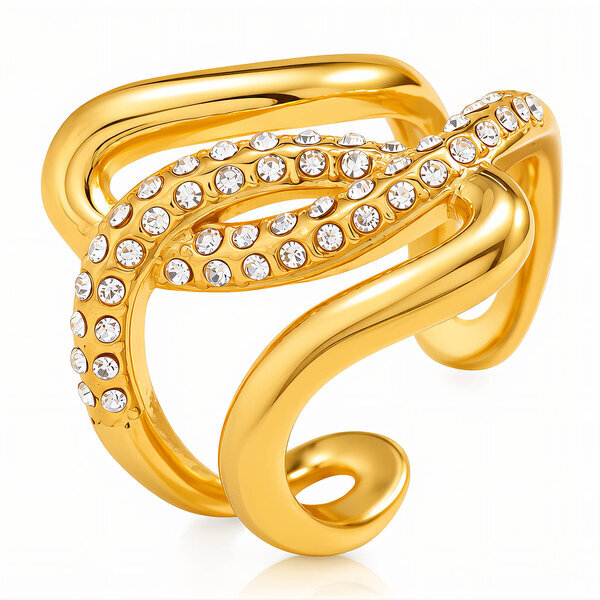 PVD Gold-Plated Stainless Steel Ring - Intensity