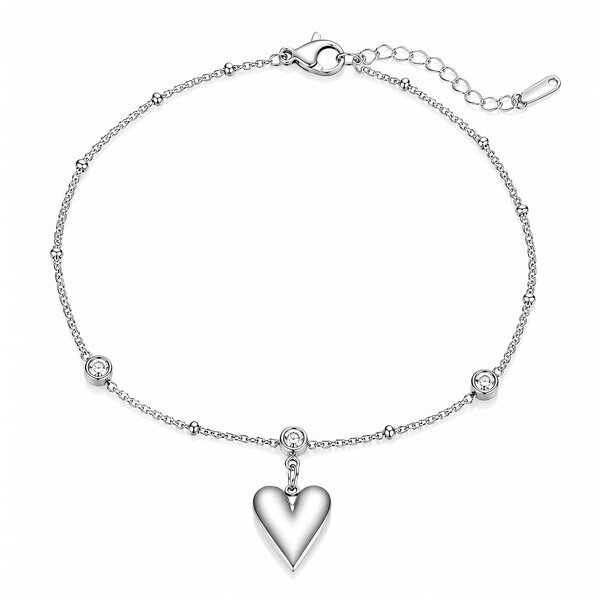 "Heart" Stainless Steel Anklet - Intensity