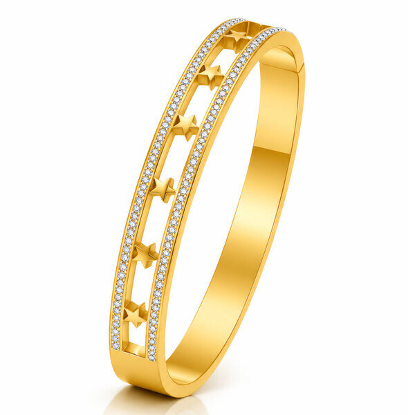 "Stars" PVD Gold-Plated Stainless Steel Bracelet - Intensity