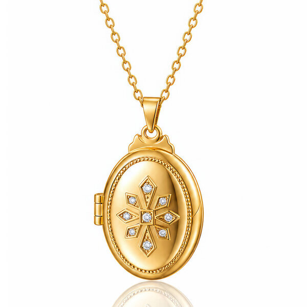 "Flower" PVD Gold-Plated Brass Necklace - Intensity