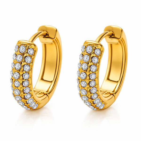 PVD Gold-Plated Stainless Steel Earrings - Intensity