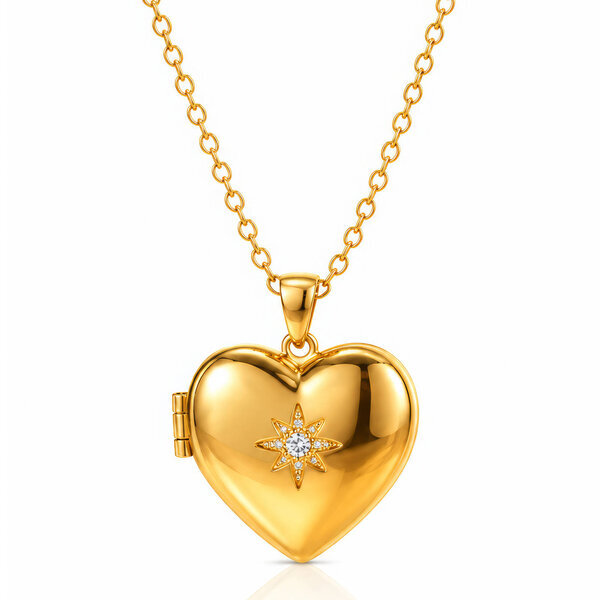 "Heart" PVD Gold-Plated Stainless Steel Necklace - Intensity