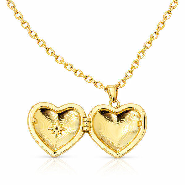 "Heart" PVD Gold-Plated Stainless Steel Necklace - Intensity