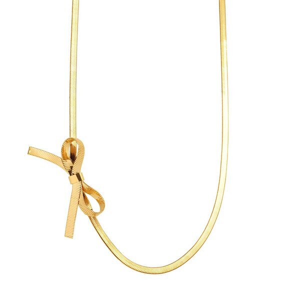 "Bow" PVD Gold-Plated Stainless Steel Necklace - Intensity
