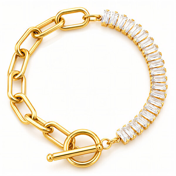 PVD Gold-Plated Stainless Steel Bracelet - Intensity