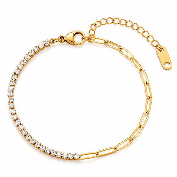 PVD Gold-Plated Stainless Steel Bracelet - Intensity