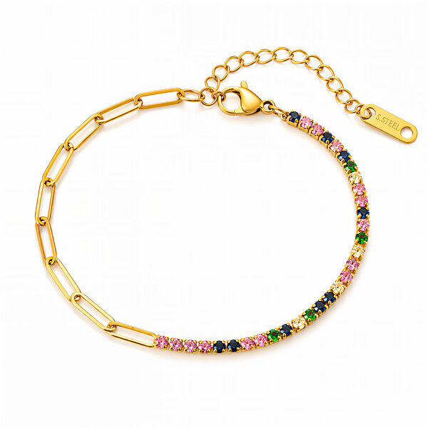 PVD Gold-Plated Stainless Steel Bracelet - Intensity
