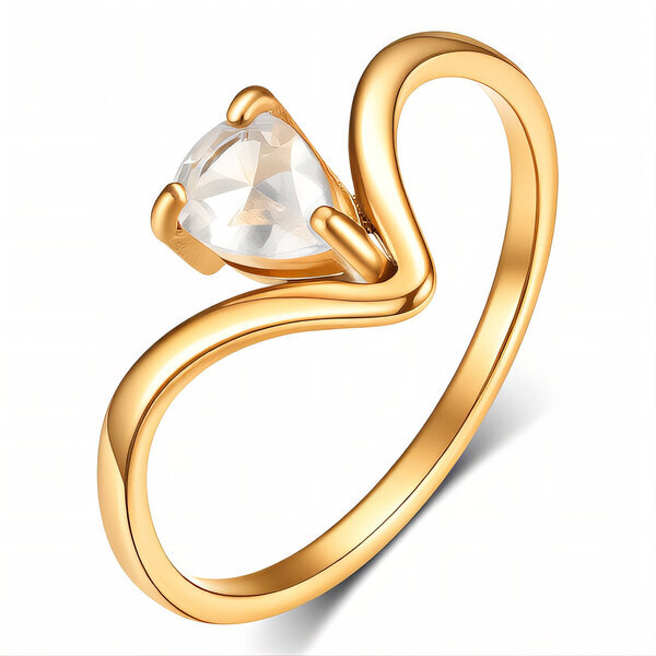 PVD Gold-Plated Stainless Steel Ring - Intensity