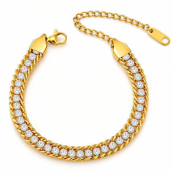 PVD Gold-Plated Stainless Steel Bracelet - Intensity