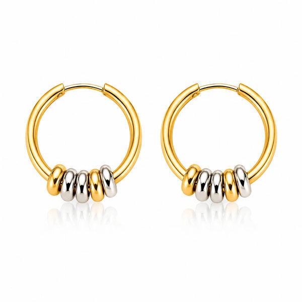 PVD Gold-Plated Stainless Steel Earrings - Intensity