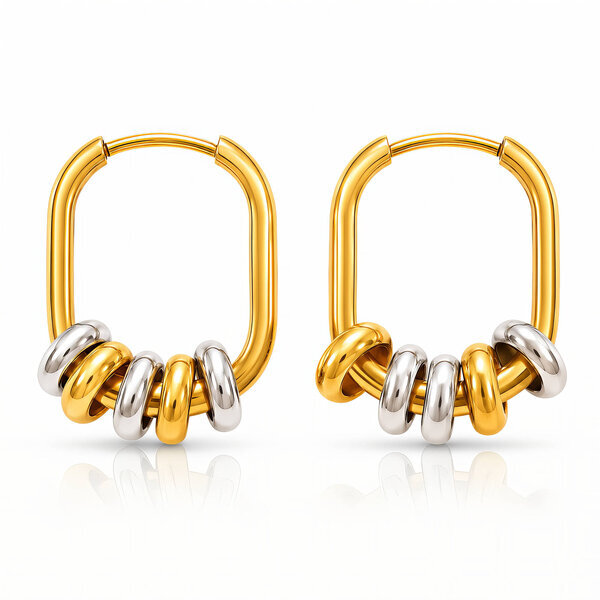 PVD Gold-Plated Stainless Steel Earrings - Intensity