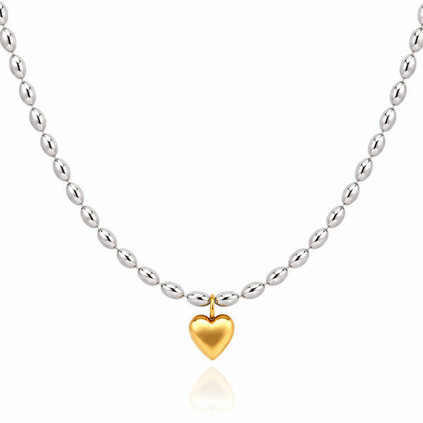 "Heart" PVD Gold-Plated Stainless Steel Necklace - Intensity