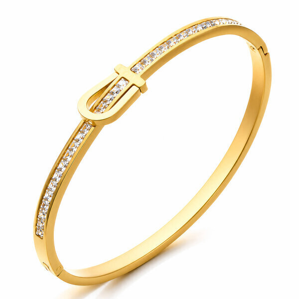"Belt" PVD Gold-Plated Stainless Steel Bracelet - Intensity