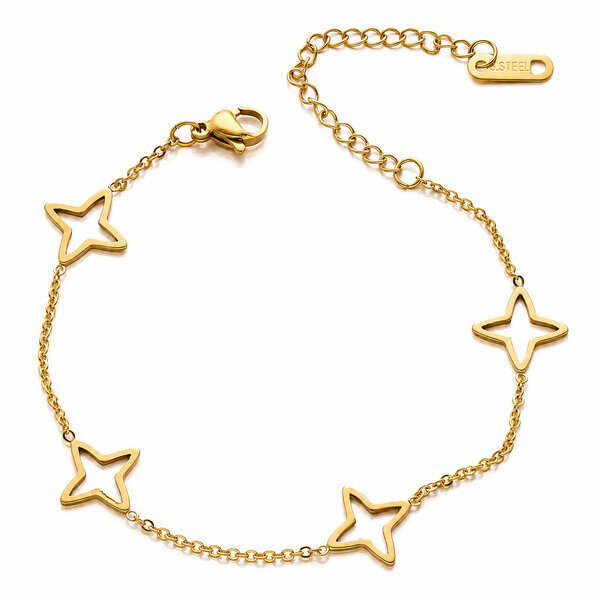 "Stars" PVD Gold-Plated Stainless Steel Bracelet - Intensity