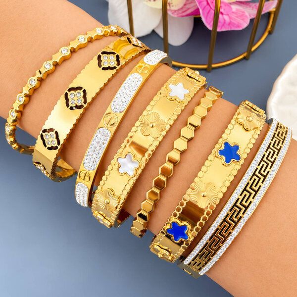 PVD Gold-Plated Stainless Steel Bracelet - Intensity