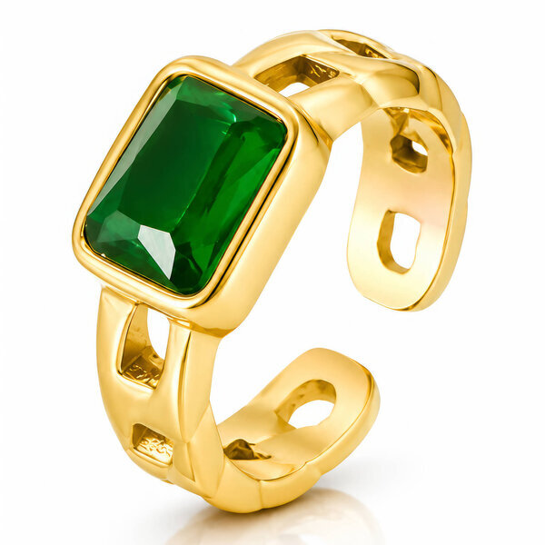 PVD Gold-Plated Stainless Steel Ring - Intensity