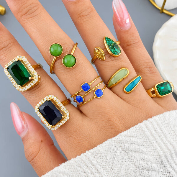 PVD Gold-Plated Stainless Steel Ring - Intensity