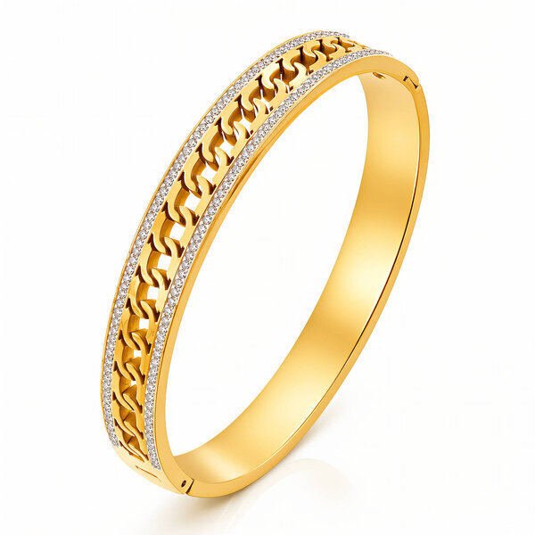 PVD Gold-Plated Stainless Steel Bracelet - Intensity