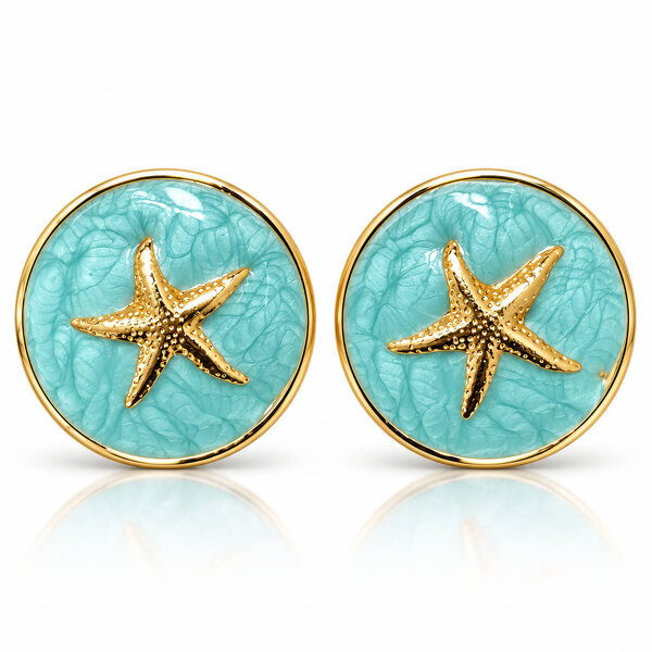 "Starfishs" PVD Gold-Plated Steel Earrings - Intensity