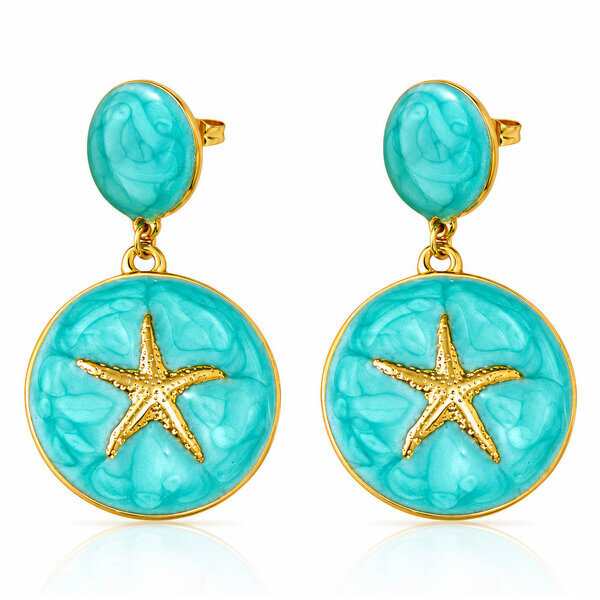 "Starfishs" PVD Gold-Plated Steel Earrings - Intensity