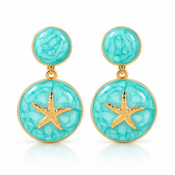 "Starfishs" PVD Gold-Plated Steel Earrings - Intensity