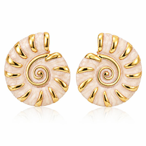 "Seashells" PVD Gold-Plated Steel Earrings - Intensity