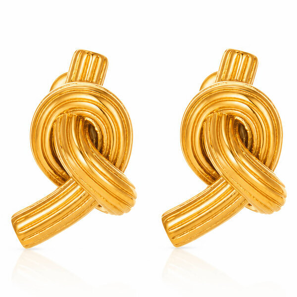 PVD Gold-Plated Stainless Steel Earrings - Intensity