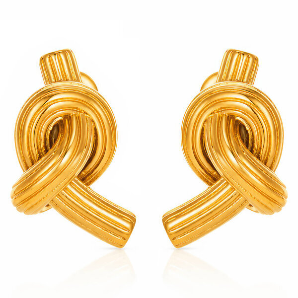 PVD Gold-Plated Stainless Steel Earrings - Intensity