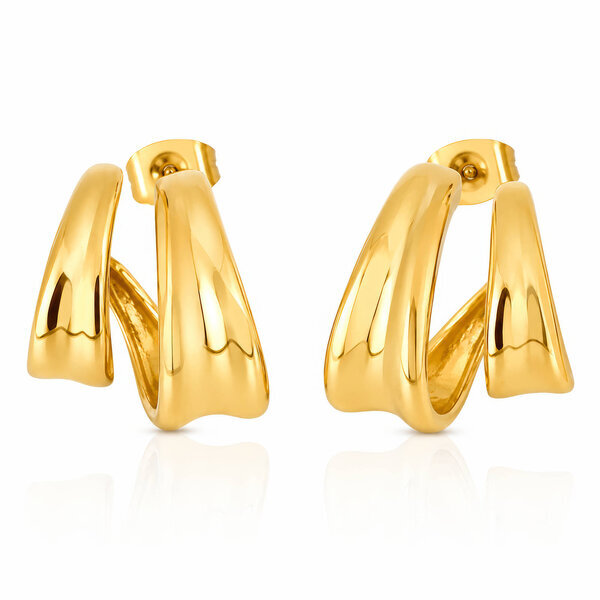 PVD Gold-Plated Stainless Steel Earrings - Intensity