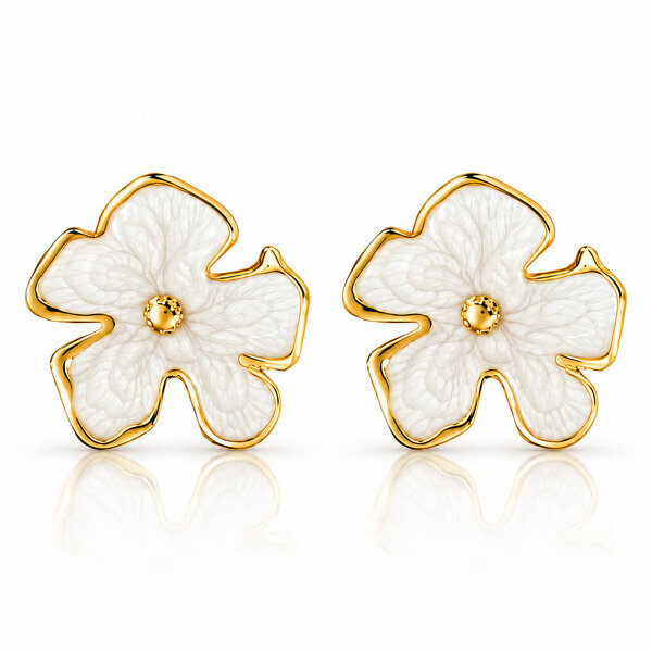 "Flowers" PVD Gold-Plated Steel Earrings - Intensity