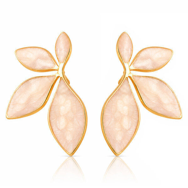 "Leafs" PVD Gold-Plated Stainless Steel Earrings - Intensity