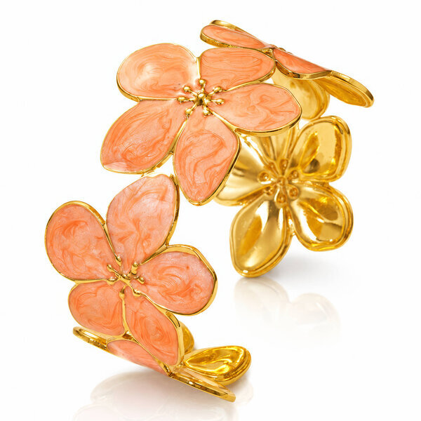 "Flower Meadow" PVD Gold-Plated Steel Bracelet - Intensity