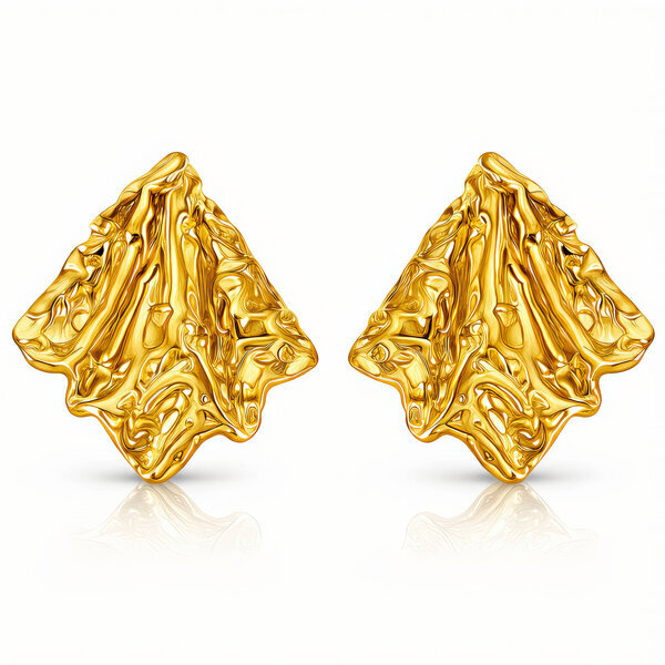 PVD Gold-Plated Stainless Steel Earrings - Intensity