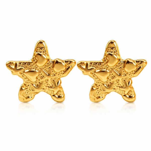"Stars" Earrings, 18K Gold Plated Steel