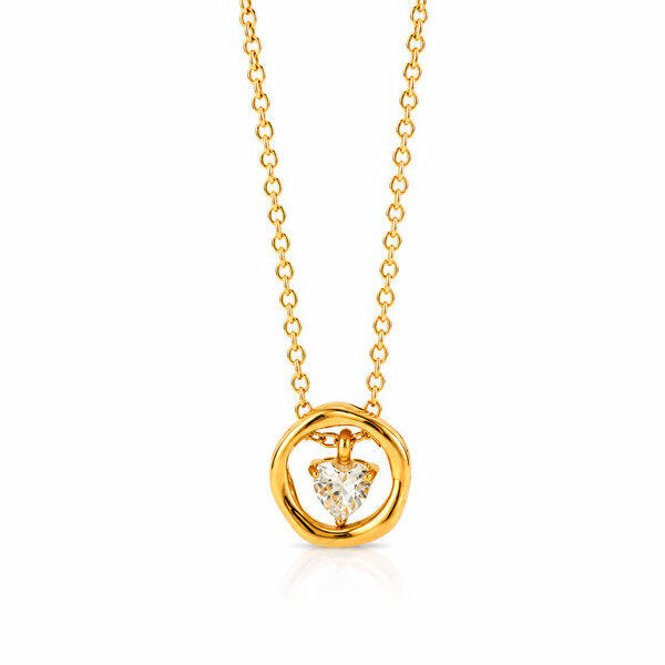 "Heart" PVD Gold-Plated Stainless Steel Necklace - Intensity
