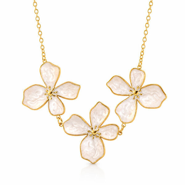 "Flower Meadow" PVD Gold-Plated Steel Necklace - Intensity