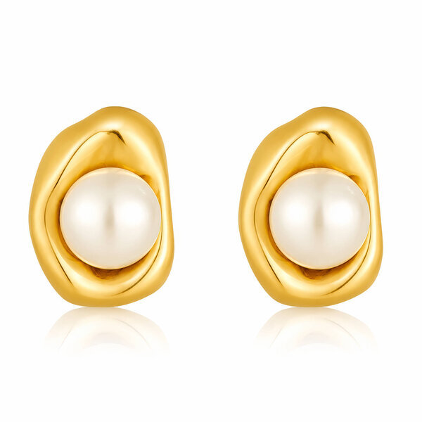 PVD Gold-Plated Stainless Steel Earrings - Intensity