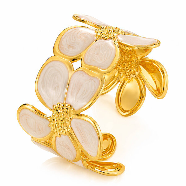"Flower Meadow" PVD Gold-Plated Steel Bracelet - Intensity