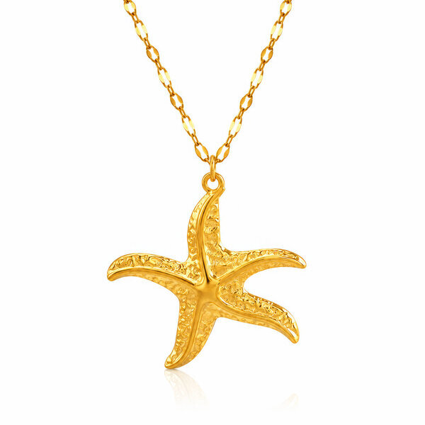 "Starfish" PVD Gold-Plated Steel Necklace - Intensity