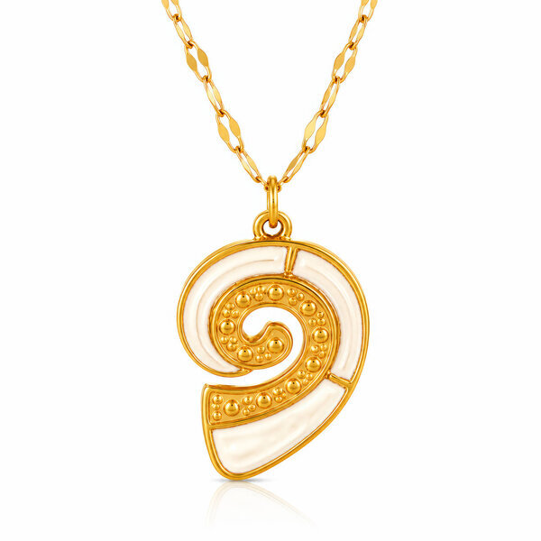 "Seashell" PVD Gold-Plated Steel Necklace - Intensity