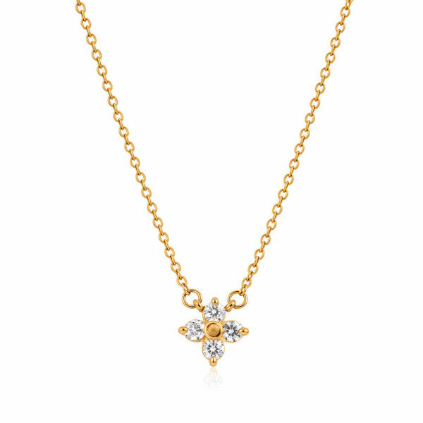 "Flower" PVD Gold-Plated Steel Necklace - Intensity