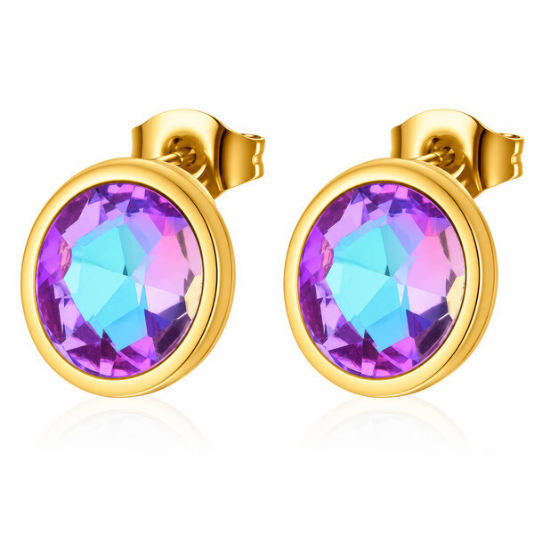PVD Gold-Plated Stainless Steel Earrings - Intensity