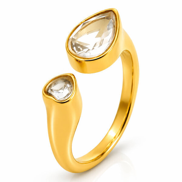 Ring, 18K Gold Plated Steel
