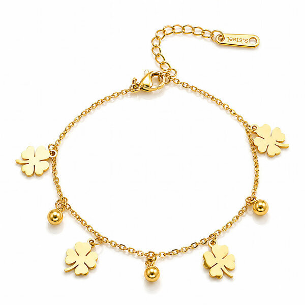 Bracelet, 18K Gold Plated Steel