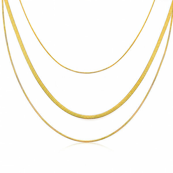 PVD Gold-Plated Stainless Steel Necklace - Intensity