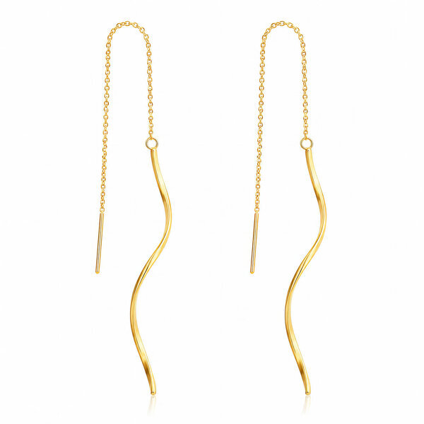 Earrings, 18K Gold Plated Steel