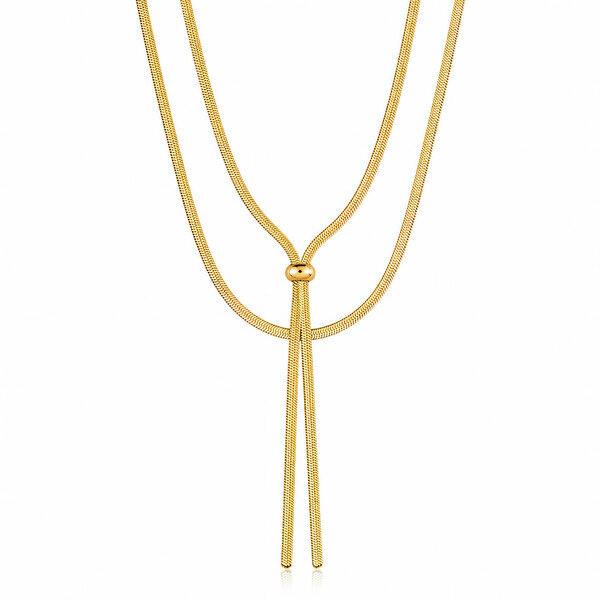 Necklace, 18K Gold Plated Steel